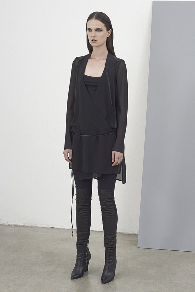 BLOUSE TOP LEATHER LEGGINGS COLLECTION ILARIA NISTRI PRE|VIEW SPRING SUMMER 2014 SS14 