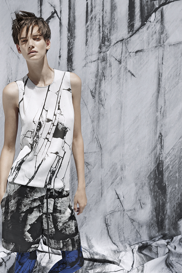 TOP SHORTS LEGGINGS PRINT MARBLE CARRARA PH FEDERICA DI GIOVANNI ARISTIC COLLABORATION COLLECTION ROQUE SPRING SUMMER 2015 SS15 CONTEMPORARY DAYWEAR LINE