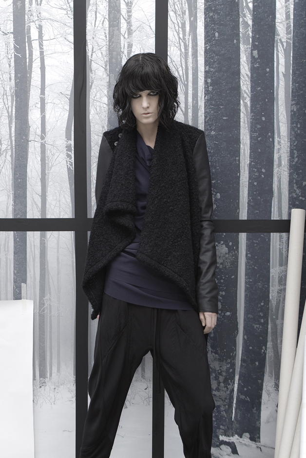 GIUBBOTTO MAGLAI PANTALONE QUADRI DI NATURA COLLEZIONE ROQUE AUTUNNO INVERNO 2013-2014 LINEA CONTEMPORARY