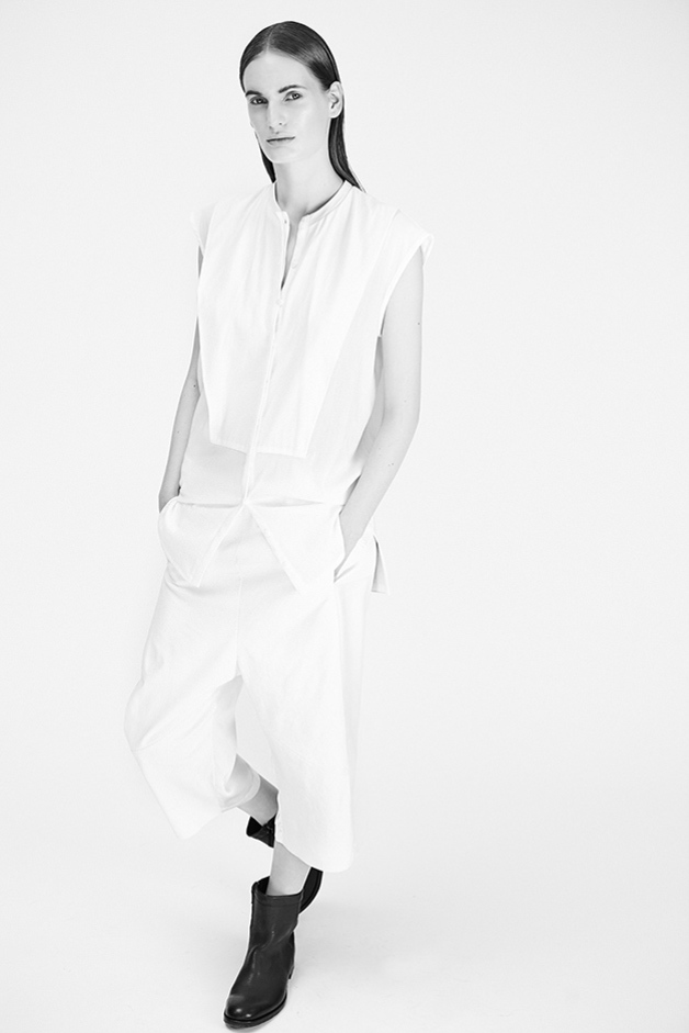 TOP BLOUSE LEATHER PANTS ILARIA NISTRI PREVIEW PRE|VIEW COLLECTION SPRING SUMMER 2015 SS15 