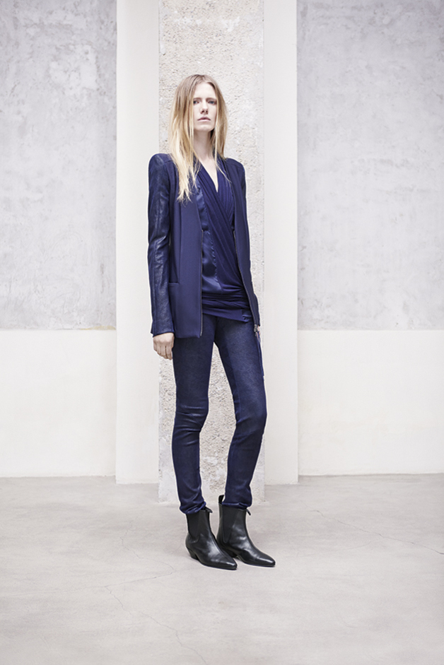 GIACCA INSERTI PELLE CASACCA INCROCIATO LEGGING COLLEZIONE ILARIA NISTRI AUTUNNO INVERNO 2013-2014 