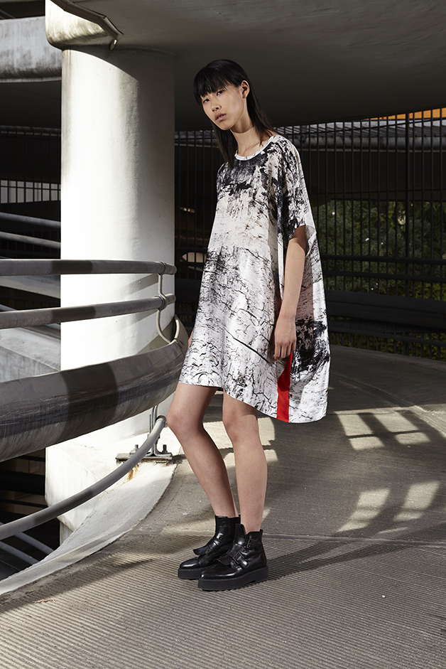 ‘MARBLE ECHOES’ VESTITO STAMPATO - COLLEZIONE ILARIA NISTRI PRIMAVERA ESTATE 2017