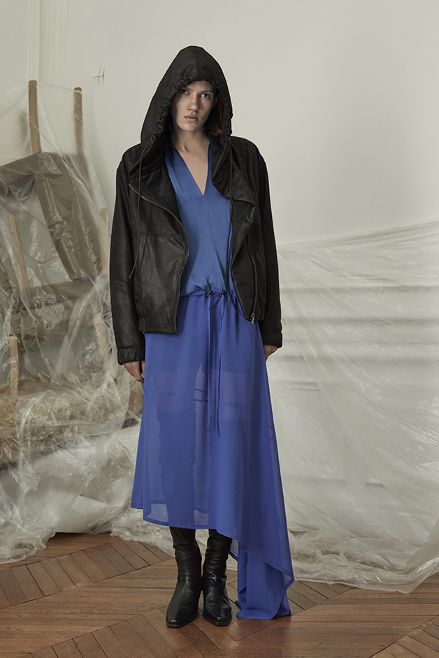 GIACCA BOMBER IN PELLE - VESTITO - PANTALONCINI - GHETTE - COLLEZIONE ILARIA NISTRI AUTUNNO INVERNO 2018