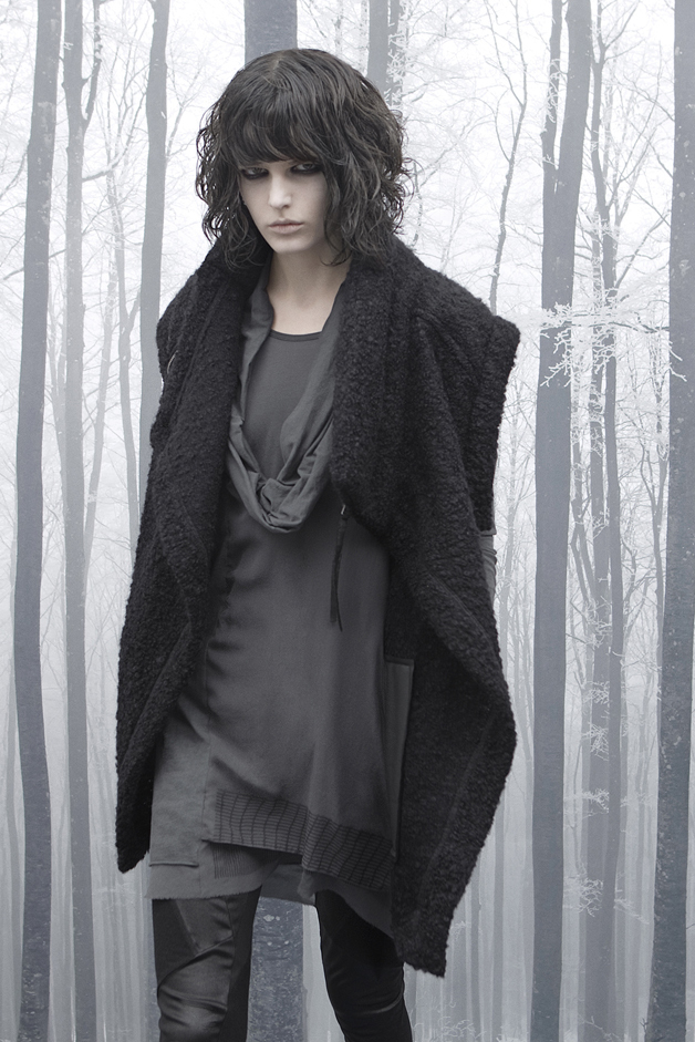 MAXI GILET MAGLIA LEGGING STAMPA QUADRI DI NATURA COLLEZIONE ROQUE AUTUNNO INVERNO 2013-2014 LINEA CONTEMPORARY
