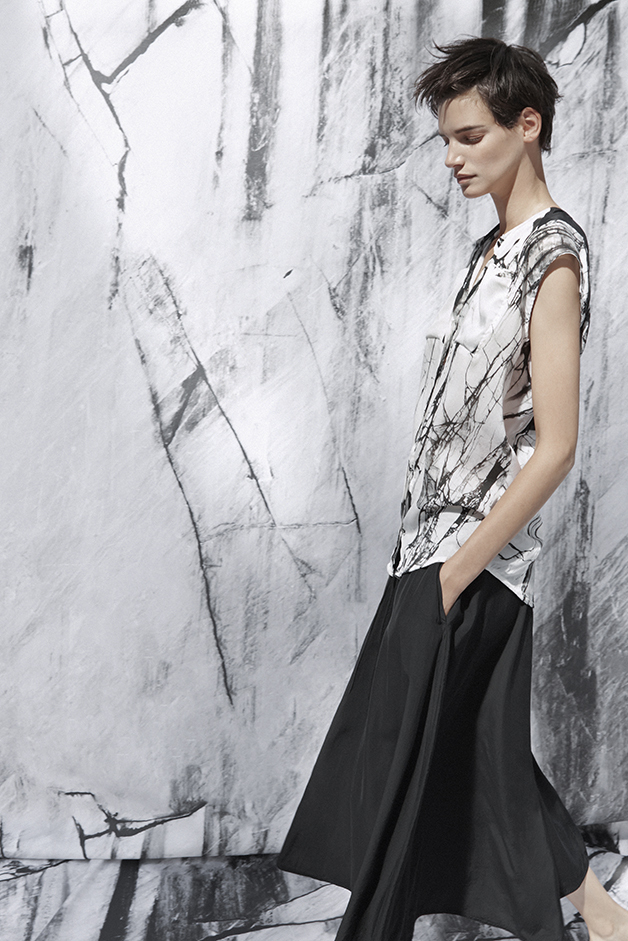 BLOUSE SKIRT PRINT MARBLE CARRARA PH FEDERICA DI GIOVANNI ARISTIC COLLABORATION COLLECTION ROQUE SPRING SUMMER 2015 SS15 CONTEMPORARY DAYWEAR LINE