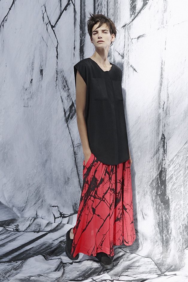 BLOUSE SKIRT  PRINT MARBLE CARRARA PH FEDERICA DI GIOVANNI ARISTIC COLLABORATION COLLECTION ROQUE SPRING SUMMER 2015 SS15 CONTEMPORARY DAYWEAR LINE