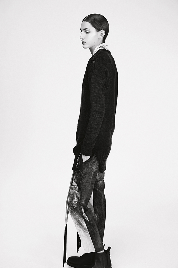 sweater scarf pants schwarm print andreas nicolas fischer ilaria nistri fall winter 2015 collection