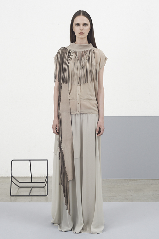 LEATHER SCARF BLOUSE SKIRT COLLECTION ILARIA NISTRI PRE|VIEW SPRING SUMMER 2014 SS14 