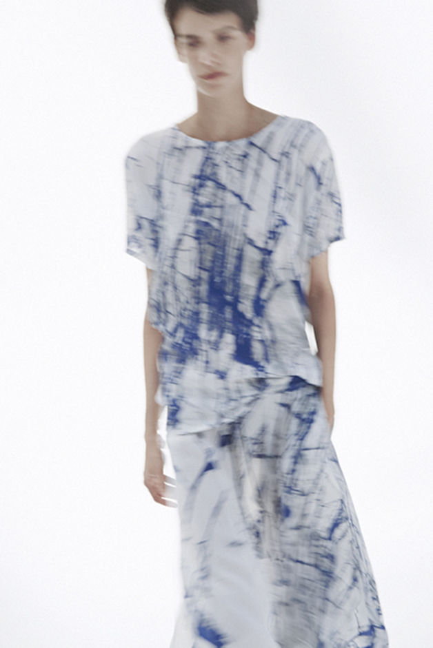 T-SHIRT SKIRT  PRINT MARBLE CARRARA PH FEDERICA DI GIOVANNI ARISTIC COLLABORATION COLLECTION ROQUE SPRING SUMMER 2015 SS15 CONTEMPORARY DAYWEAR LINE
