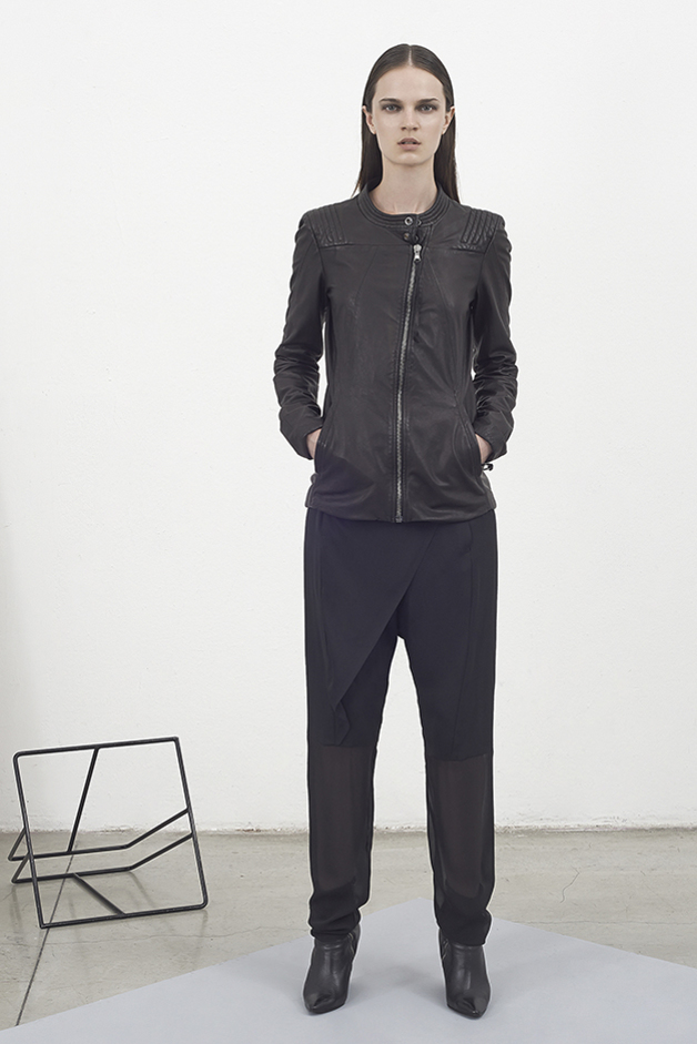 LEATHER JACKET PANTS COLLECTION ILARIA NISTRI PRE|VIEW SPRING SUMMER 2014 SS14 