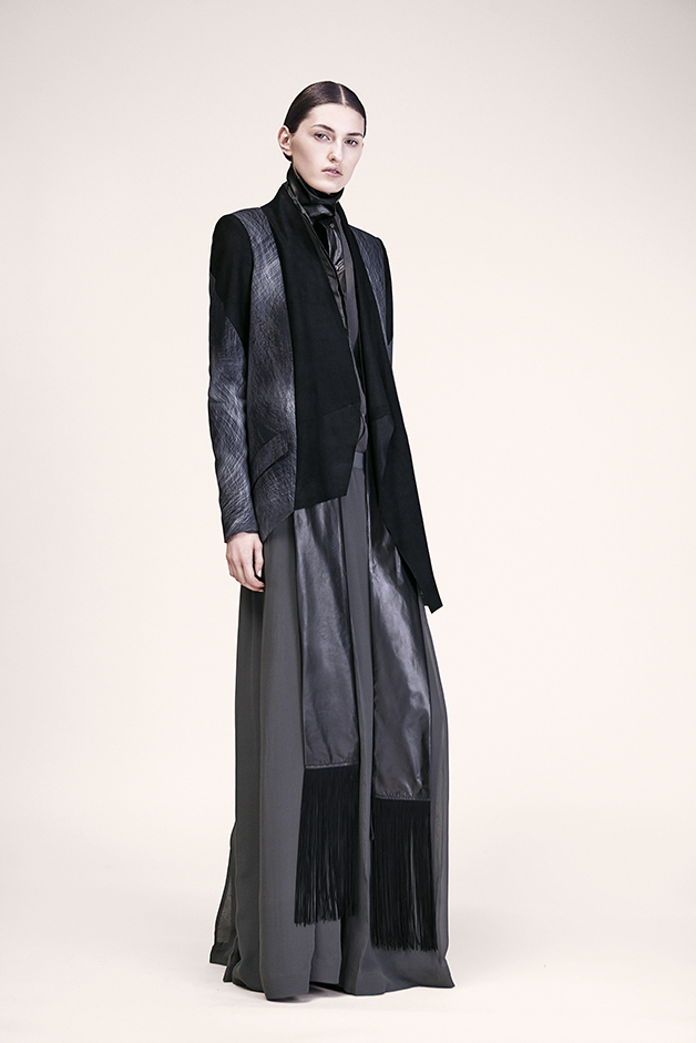 print blazer blouse top skirt scarf schwarm print andreas nicolas fischer ilaria nistri fall winter 2015 collection