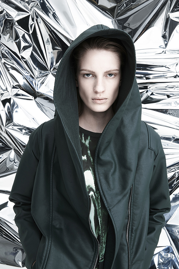 coat crystal glass print dress roque fall winter 2015 collection