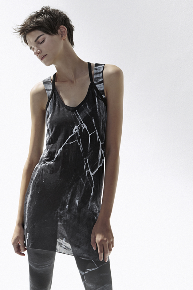 MICRO-TOP TANK TOP LEGGINGS  PRINT MARBLE CARRARA PH FEDERICA DI GIOVANNI ARISTIC COLLABORATION COLLECTION ROQUE SPRING SUMMER 2015 SS15 CONTEMPORARY DAYWEAR LINE