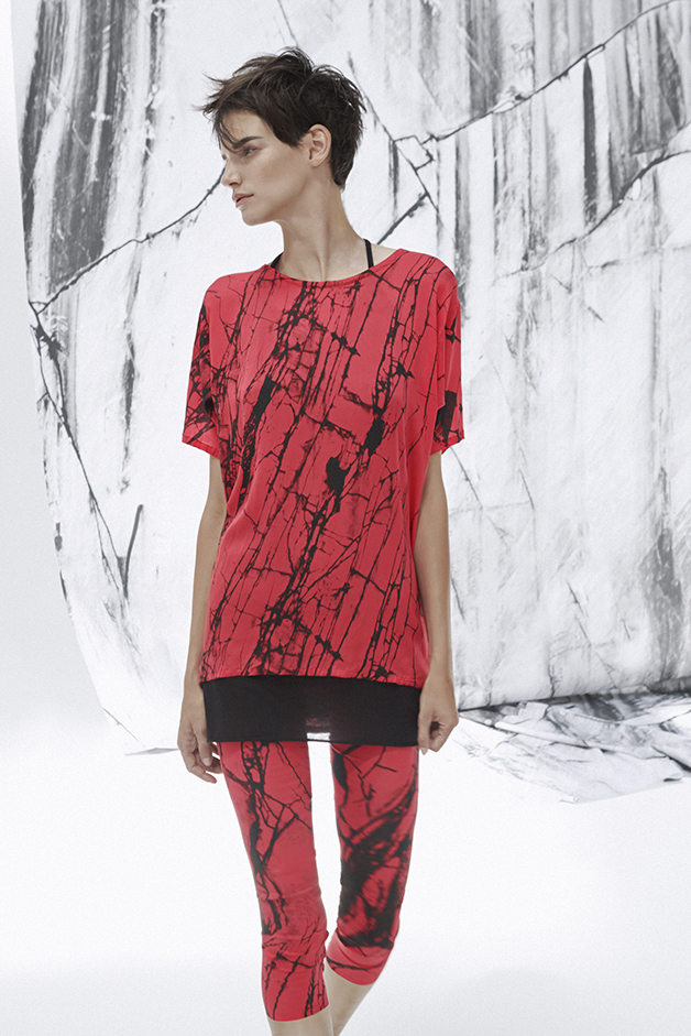 T-SHIRT TOP LEGGINGS PRINT MARBLE CARRARA PH FEDERICA DI GIOVANNI ARISTIC COLLABORATION COLLECTION ROQUE SPRING SUMMER 2015 SS15 CONTEMPORARY DAYWEAR LINE