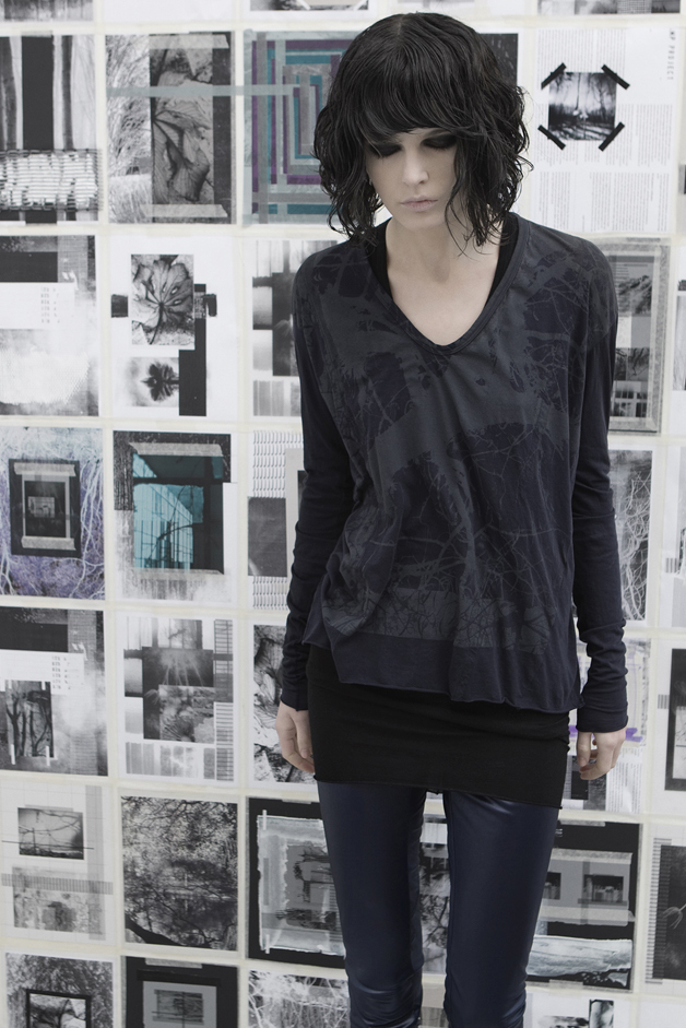 LEGGING MAGLIA STAMPA QUADRI DI NATURA COLLEZIONE ROQUE AUTUNNO INVERNO 2013-2014 LINEA CONTEMPORARY