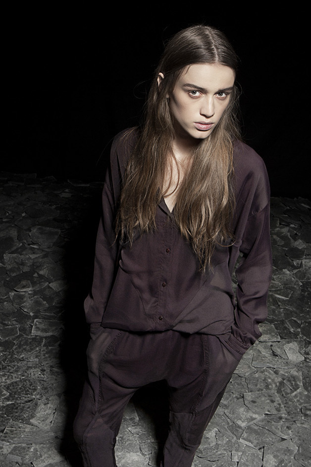 BLOUSE PANTS SILK INSERT COLLECTION ROQUE FALL WINTER 2014-2015 