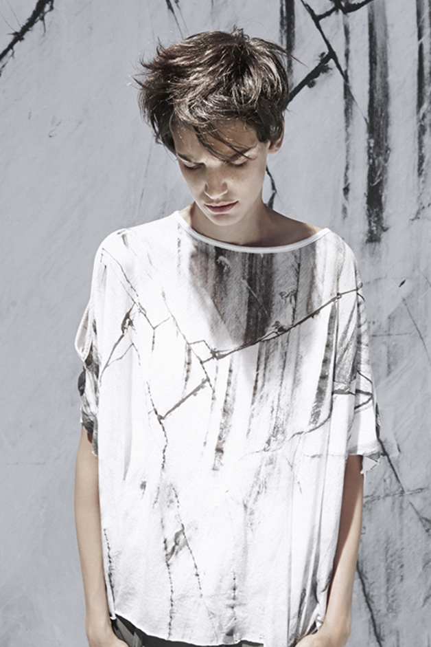 PANTS T-SHIRT PRINT MARBLE CARRARA PH FEDERICA DI GIOVANNI ARISTIC COLLABORATION COLLECTION ROQUE SPRING SUMMER 2015 SS15 CONTEMPORARY DAYWEAR LINE