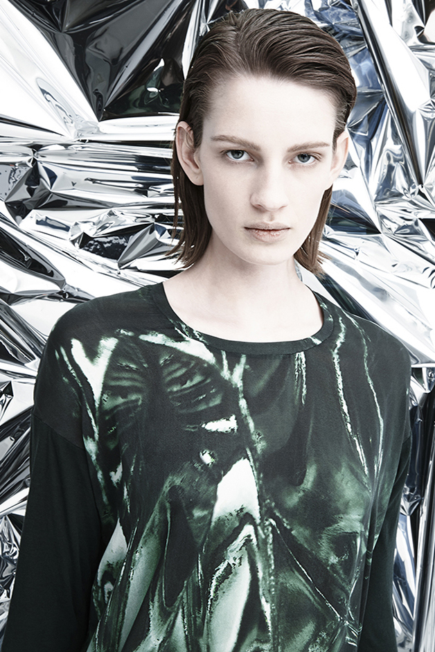 crystal glass print dress roque fall winter 2015 collection