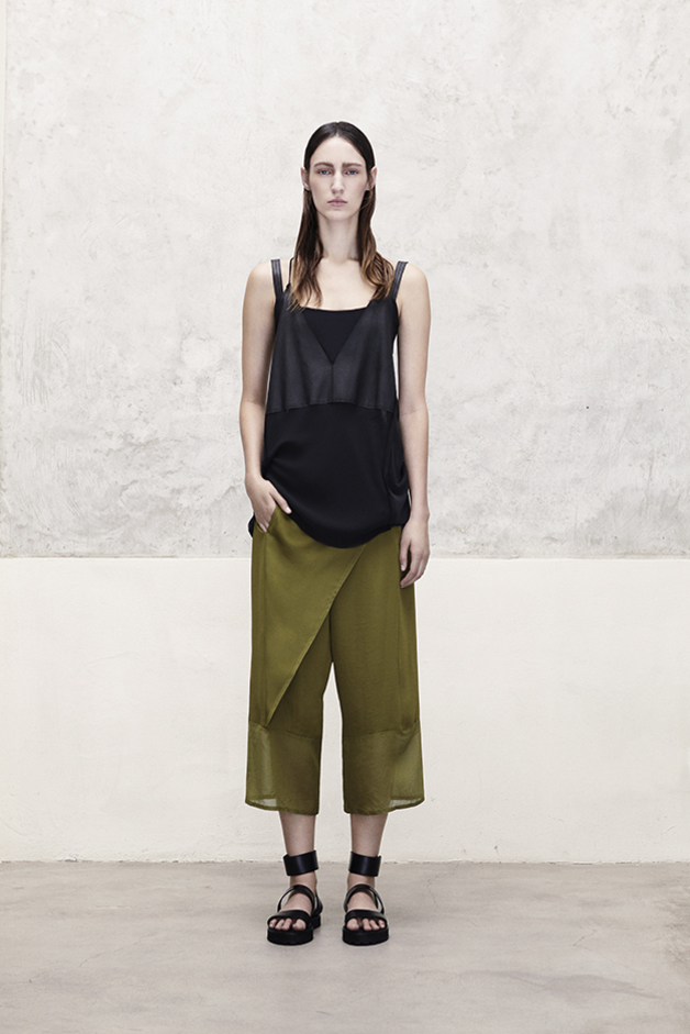 LEATHER TOP PANTS COLLECTION ILARIA NISTRI SPRING SUMMER 2014 SS14 MODEL FRANZI MUELLER 