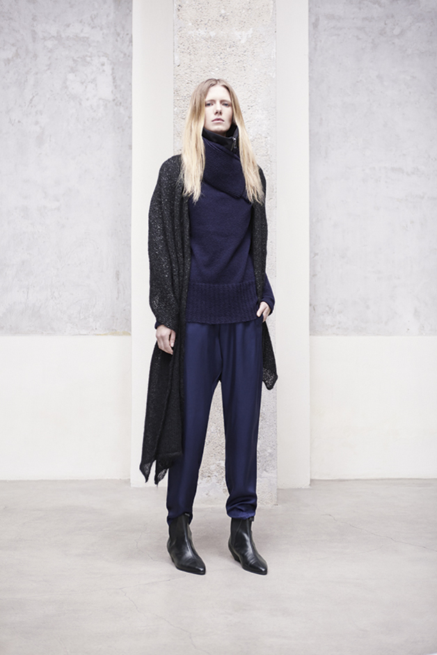 MAGLIA MAGLIERIA COLLO PELLE SCIARPA PANTALONE PIGIAMA COLLEZIONE ILARIA NISTRI AUTUNNO INVERNO 2013-2014 