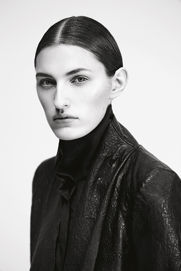 leather blazer blouse ilaria nistri fall winter 2015 collection