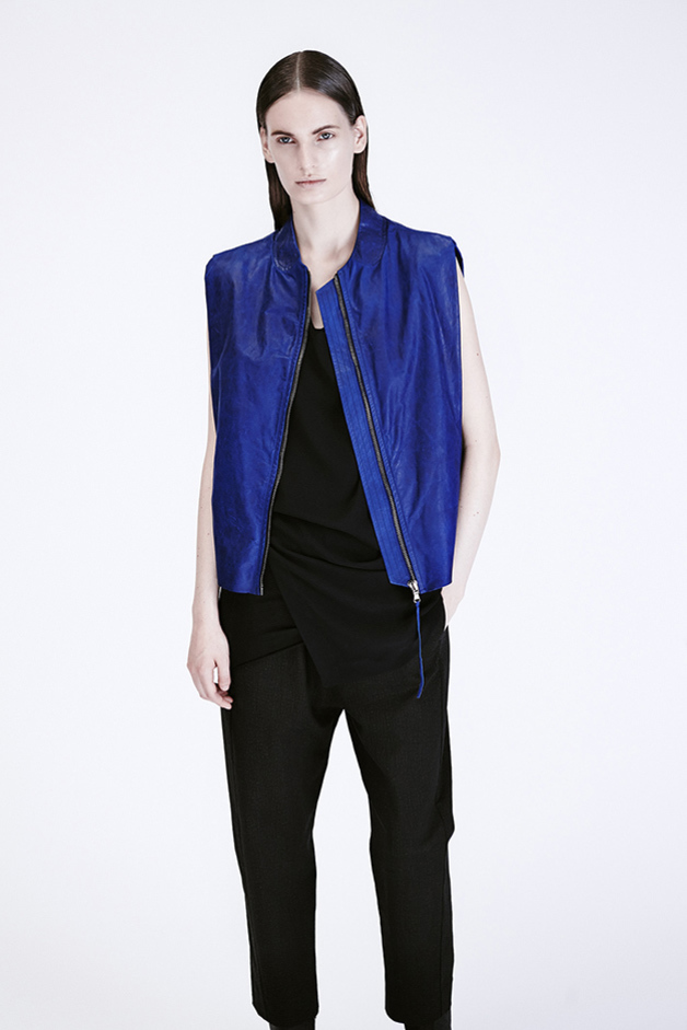 LEATHER VEST PANTS TOP ILARIA NISTRI PREVIEW PRE|VIEW COLLECTION SPRING SUMMER 2015 SS15 