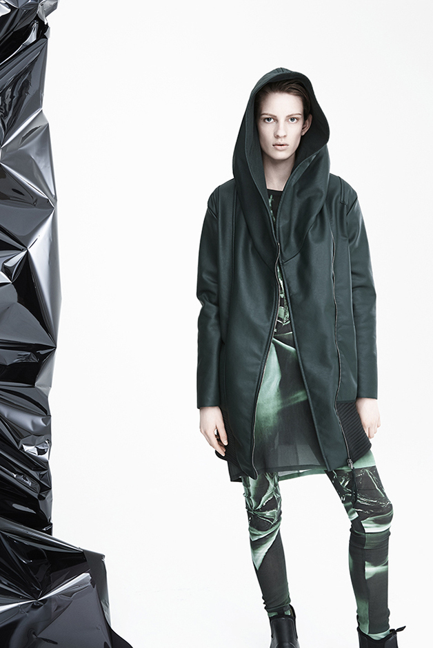 crystal glass print coat dress leggings roque fall winter 2015 collection