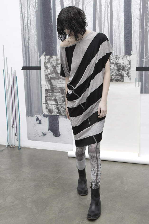 ABITO RIGHE LEGGING STAMPA QUADRI DI NATURA COLLEZIONE ROQUE AUTUNNO INVERNO 2013-2014 LINEA CONTEMPORARY