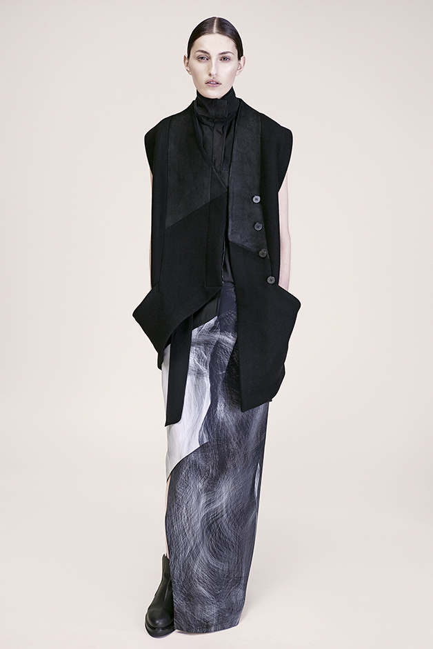 vest blouse print skirt schwarm print andreas nicolas fischer ilaria nistri fall winter 2015 collection
